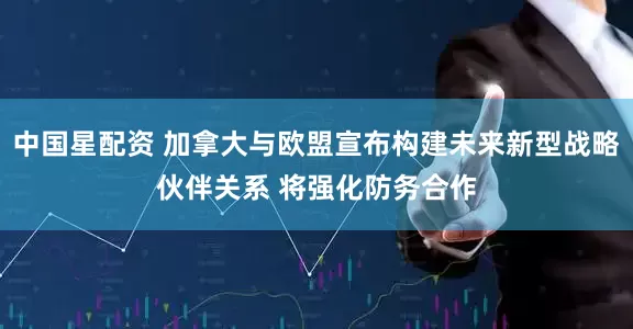 中国星配资 加拿大与欧盟宣布构建未来新型战略伙伴关系 将强化防务合作