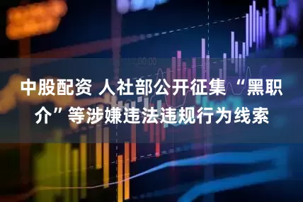 中股配资 人社部公开征集 “黑职介”等涉嫌违法违规行为线索